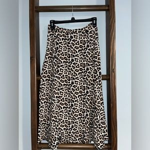 Cheetah mid length skirt